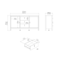 image 9 of Madrid Sideboard 2 Doors + 3 Drawers in Cashmere N/A