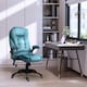image 2 of Vinsetto Office Chair, Desk Chair with 6-Point Massage and Back Heated, Velvet-Feel Fabric Computer Chair with Arms, Lumbar Support, Blue