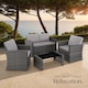 image 8 of Garden Furniture Set Jesolo - 2 armchairs, 1 sofa,  and coffee side table | Grey | grey/light grey | 122 x 70 x 76 cm | 1