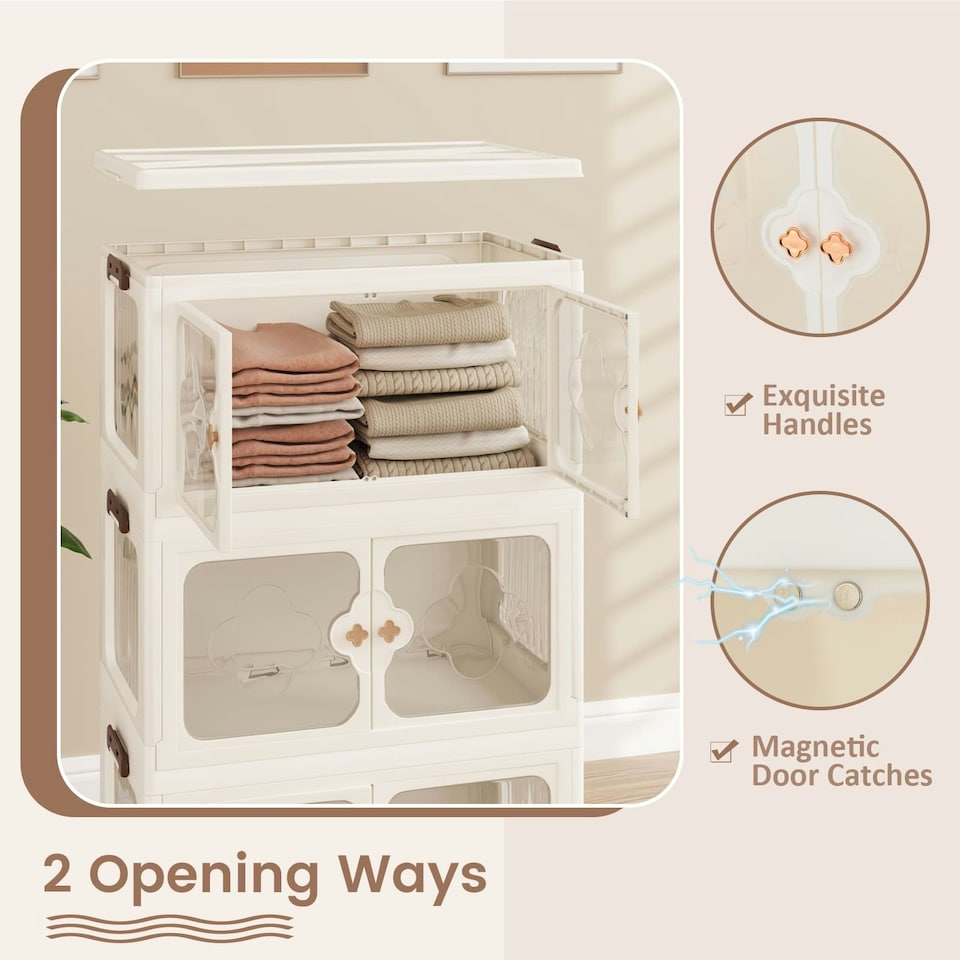 image 1 of COSTWAY 159L Storage Bins Stackable Storage Containers White