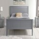 image 2 of 4ft6 Double Grey,wood,wooden high foot end,solid panel bed frame.Shaker style