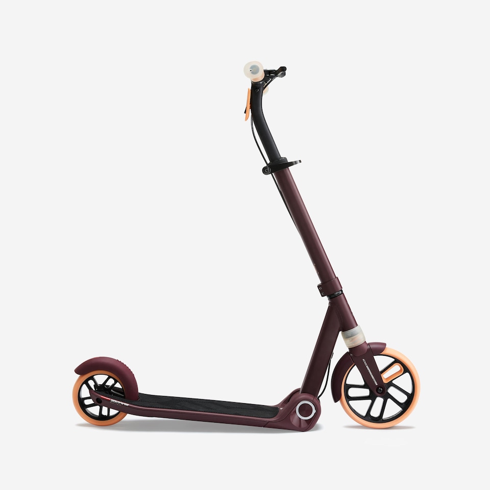 image 1 of Decathlon Kids' Scooter M900 - Burgundy/Orange Accents