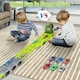image 6 of Portable Dinosaur Race Track Truck Toy Car Transport Carrier Play Set with 6 Racing Cars – Educational and Storage Toy for Kids