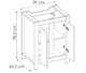 image 6 of Freestanding Bathroom Cabinets Furniture Set 600mm Vanity Unit with Basin Tall Shelf Storage Cabinet Oak Effect Classic