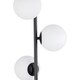 image 5 of First Choice Lighting Pair of Black Floor Lamp with Opal Globe Shades Black