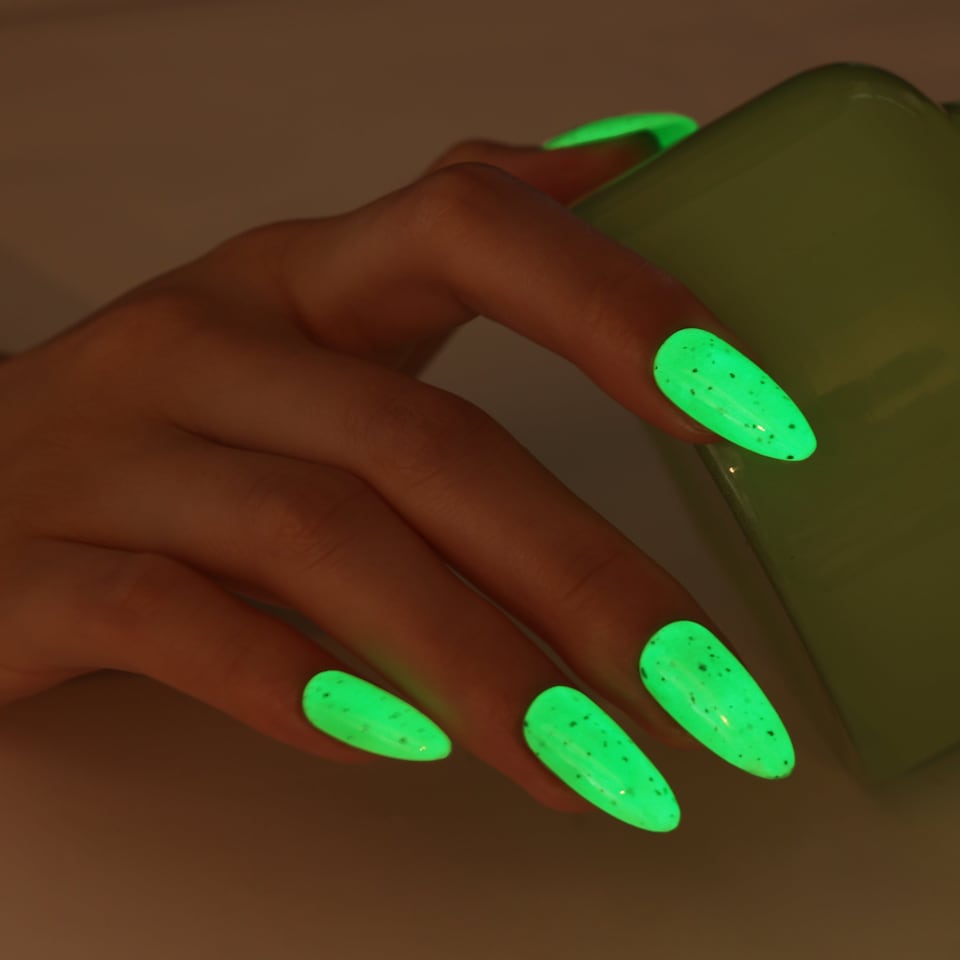 image 1 of Bluesky Green Gel Polish - Glow in the Dark Gel: Green 10ml