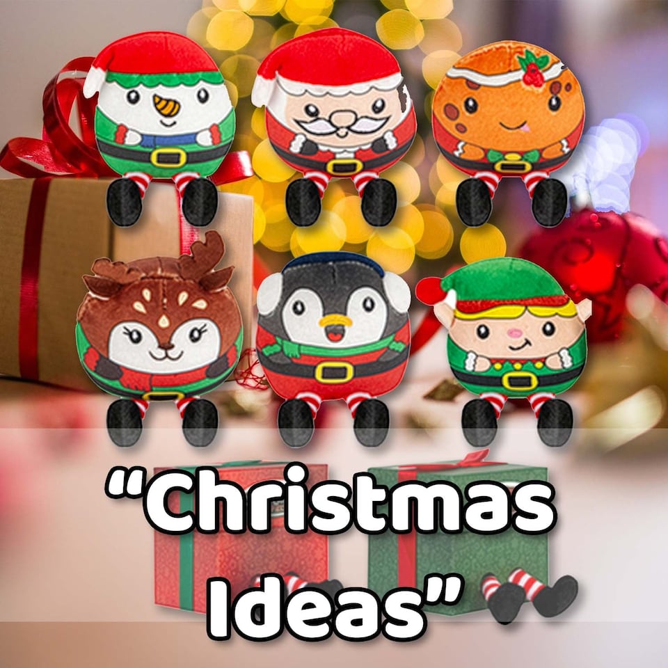 image 1 of PMS Christmas Soft Toy Mystery Bag Plush Gift 9cm x 9cm Multicolour - 1 Pack