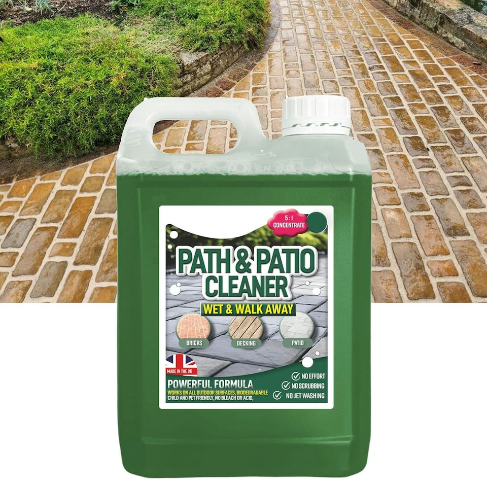 image 1 of 4 x 2.5 Litre Path & Patio Cleaner Fluid Staining Remover Cleaning Solution
