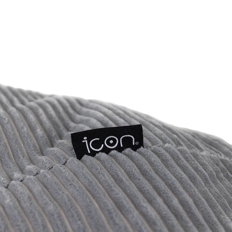 image 1 of Icon Dalton XL Jumbo Cord Recliner Bean Bag, Grey