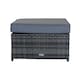 image 3 of Charles Bentley L-Shaped 3 Seater Outdoor Rattan Furniture Lounge Set Grey