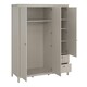 image 5 of Madrid Wardrobe with 2 Doors + 1 Mirror Door + 2 Drawers in Cashmere Cream
