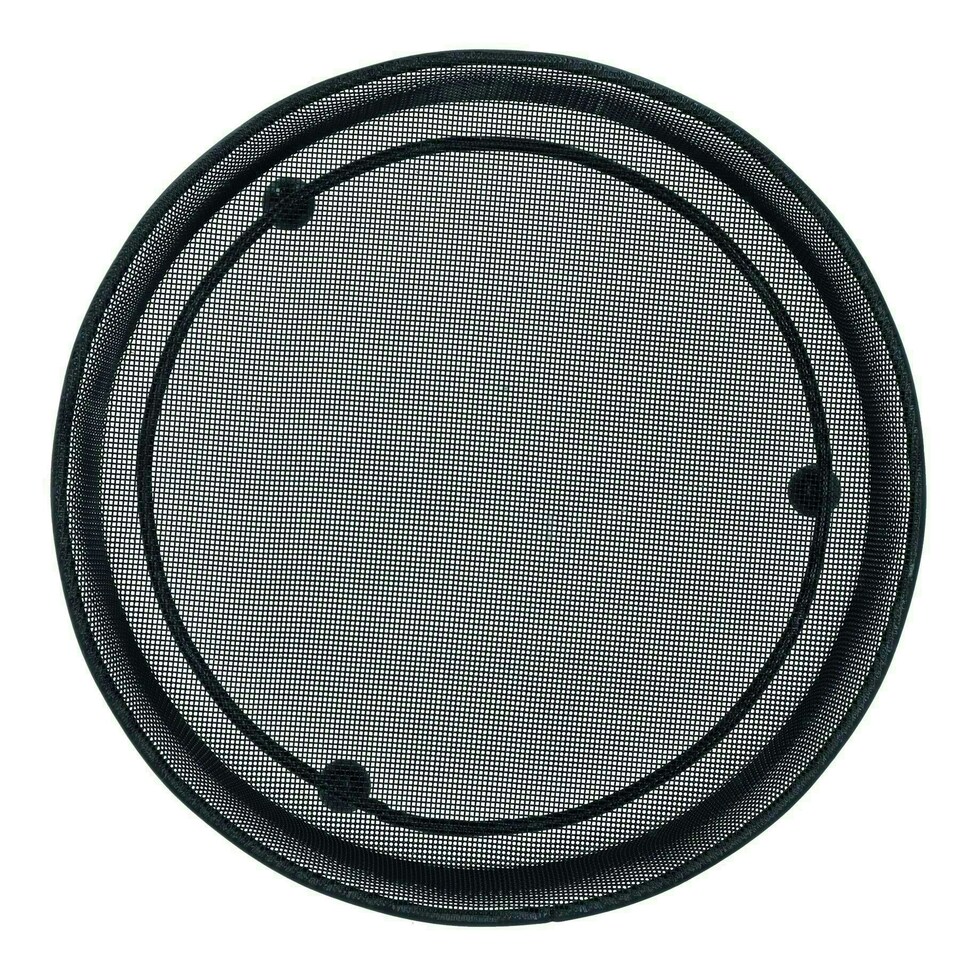 image 1 of Heavy Duty Black Mesh Metal Ground Wild Bird Feeder Feeding Tray 22cm