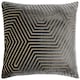 image 2 of Paoletti Evoke Cut Velvet Cushion | Grey | Charcoal | 45 x 45cm | 1