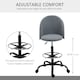 image 3 of Vinsetto Draughtsman Chair Home Office Ergonomic 5 Wheels Padded Seat Grey
