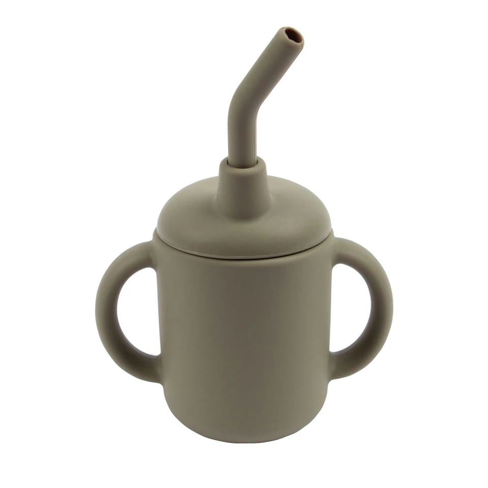 image 1 of Tiny Dining Baby Silicone Training Cup - 170ml - Silver Sage Green