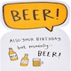 image 5 of Beer Celebrate Die Cut Design Funny Birthday Card