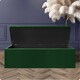 image 2 of 120cm Safar Large Striped Storage Ottoman Box, Forest Green Plush Velvet Upholstered Deep Storage Ottoman End of Bed Bench