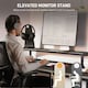 image 4 of HOMCOM L Shaped Desk, Computer Table with Liftable Desktop, Charcoal Grey Grey | Charcoal Grey