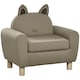image 2 of HOMCOM Kids Sofa Children Armchair Toddler Chair Ear Modeling Bedroom | Brown | One Size
