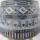 image 5 of 44cm x 26cm  Aztec Blue Composite  Large Planter | Blue