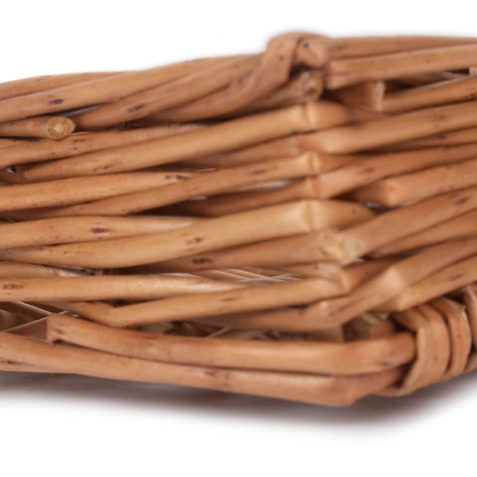 image 1 of Wicker Light Steamed Flat Serving Tray | Brown | Brown | One Size