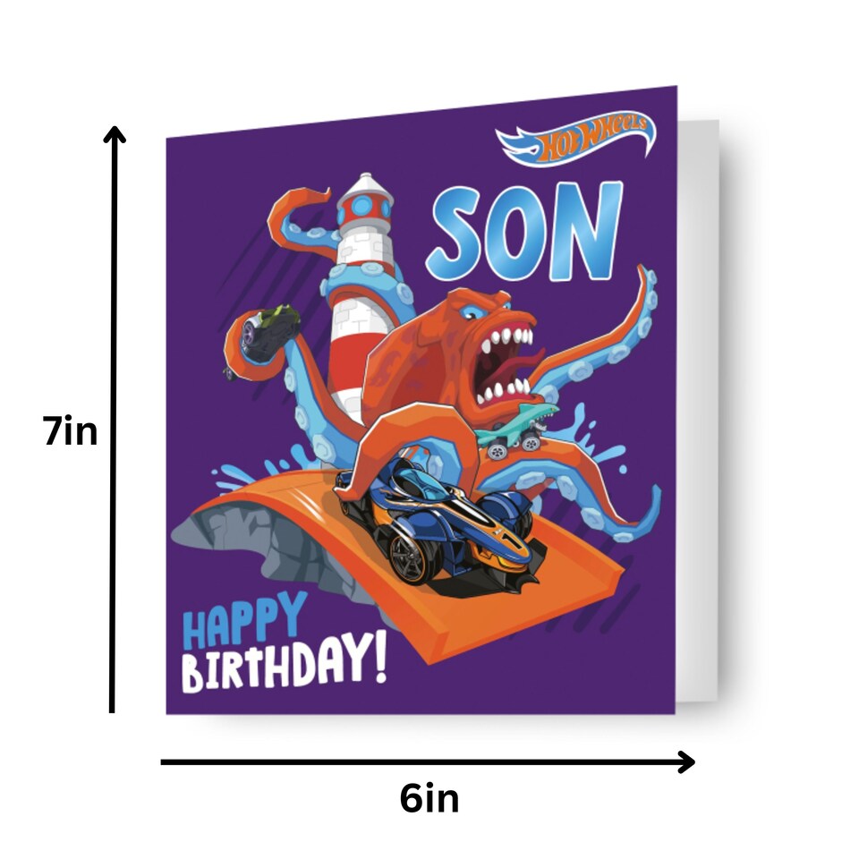 image 1 of Hot Wheels Son Birthday Card