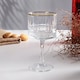 image 4 of 500ml Elysia Cocktail Goblets Gold Rimmed Long Stemmed Martini Glass | Clear | Clear