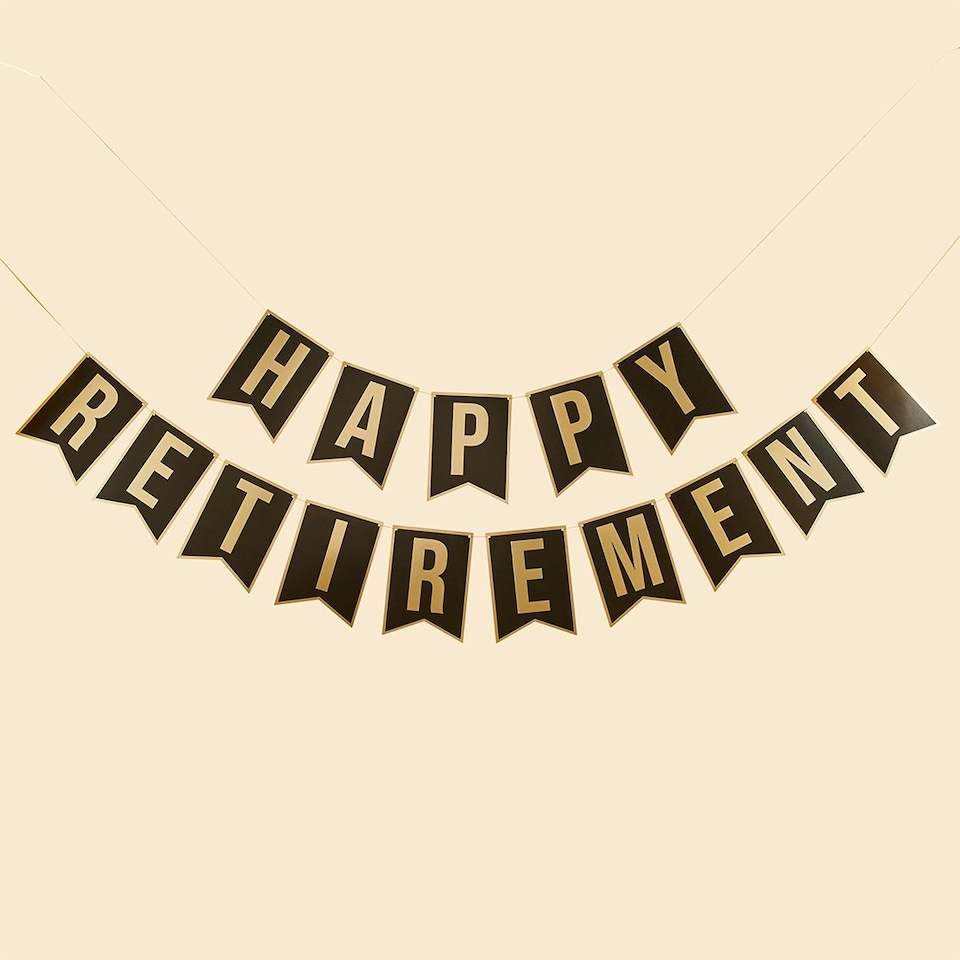 image 1 of Happy Retirement Card Banner x2 2m