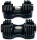 image 3 of Strongology Home Fitness Adjustable Smart Dumbbell Pair from 5kg to 40kg Training Weights in Black
