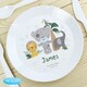 image 2 of Personalised Tiny Tatty Teddy Jungle Animals Plate