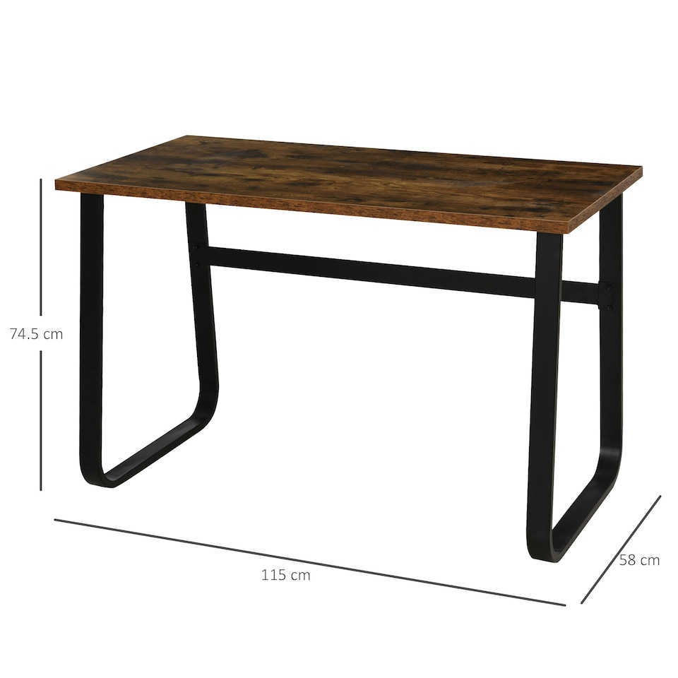 image 1 of HOMCOM Industrial Writing Desk Laptop Table Home Office Study Workstation