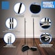 image 6 of Long Handled Dustpan and Brush Set Upright Sweeping Broom with Built-In Bristle Cleaner