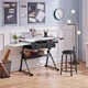 image 2 of Yaheetech Drawing Table & Stool Set