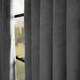 image 2 of OHS Matte Velvet Thermal Lined Eyelet Curtains, 46x72" - Charcoal