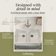 image 7 of 795mm -  2 Bowl Fireclay Butler Kitchen Sink -  Full Weir  & Wastes