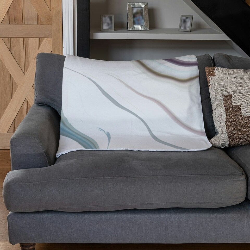 image 1 of Blue Rippled Marble (Blanket)