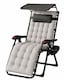 image 2 of Luxury Zero Gravity Lounge Chair With Thick Cushion and Canopy - Single Chair