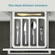 image 4 of Plastic Kitchen Cutlery Tray Organiser Rack Holder Drawer Insert Tidy Storage Grey
