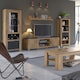 image 3 of Rapallo 135cm Wide Wall Shelf in Chestnut and Matera Grey
