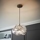 image 2 of ValueLights Hudson Silver Ceiling Pendant Shade Clear