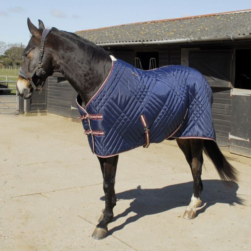 image 1 of Rhinegold Dallas Chevron Stable Quilt Blue | Size: 7ft 3
Colour: Navy Blue