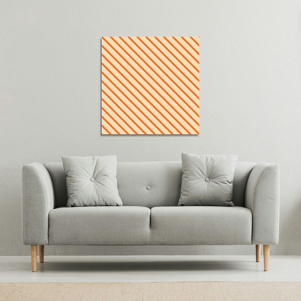image 1 of Orange lines (Canvas Print) 90 x 90 x 4cm