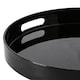 image 4 of Argon Tableware 3x Serving Trays - 33cm - Round Tray Metallic Decorative Breakfast Tray Melamine Food Tray | Black | Black | One Size | 3