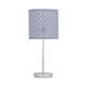 image 1 of Chrome Touch Operated Table Lamp with Grey Cut Out Shade | Chrome | Grey | Medium | 1