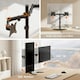 image 3 of VonHaus Adjustable Dual Monitor Mount for 13-32" Screens