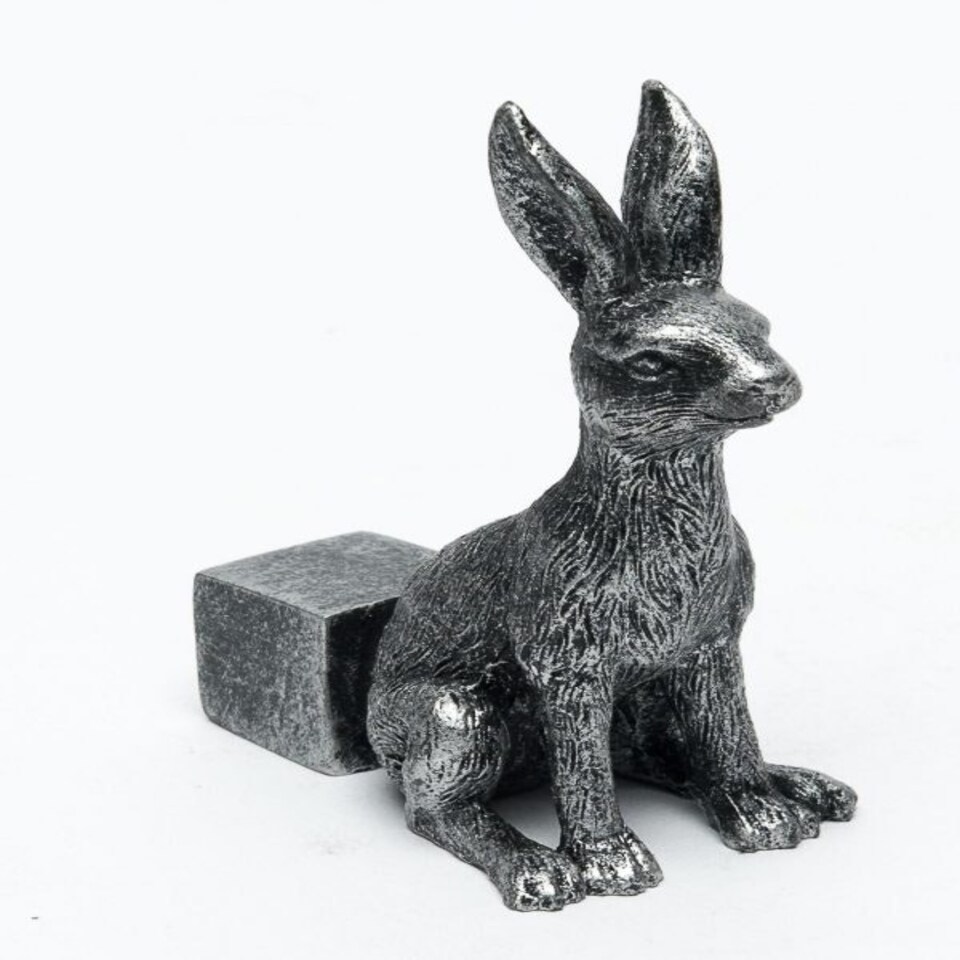 image 1 of Small Brushed Silver Hare Plant Pot Feet - Set of 3 Multi