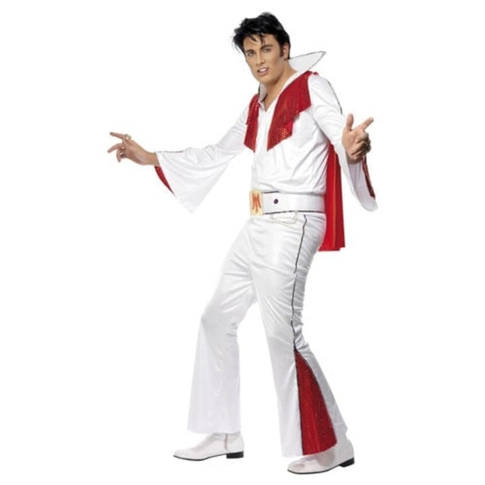 image 1 of Elvis Presley Jumpsuit Fancy Dress Costume Adult Mens Medium Multi | M