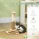image 4 of PawHut Cat Scratcher, 5-in-1 Sisal Post with Interactive Toy 49cm Oak Tone