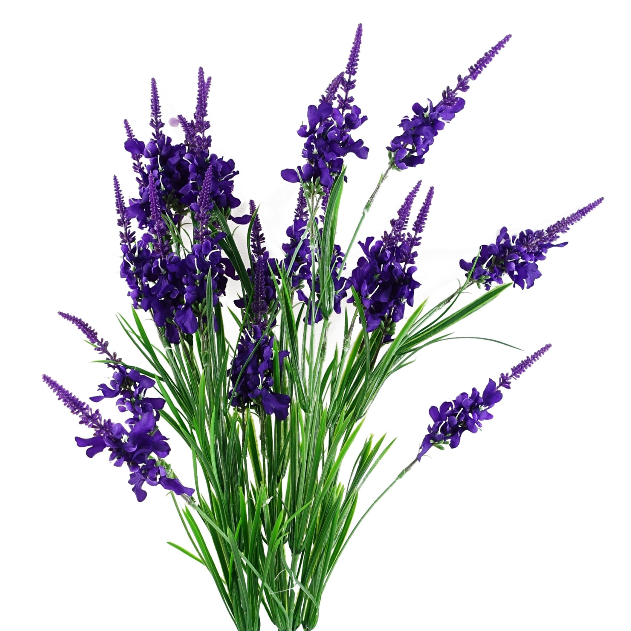 Pegdev Pack of 6 Purple Larkspur Stems 80cm Silk Flowers