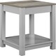 image 1 of Carver end table with 1 shelf in grey Grey | Grey